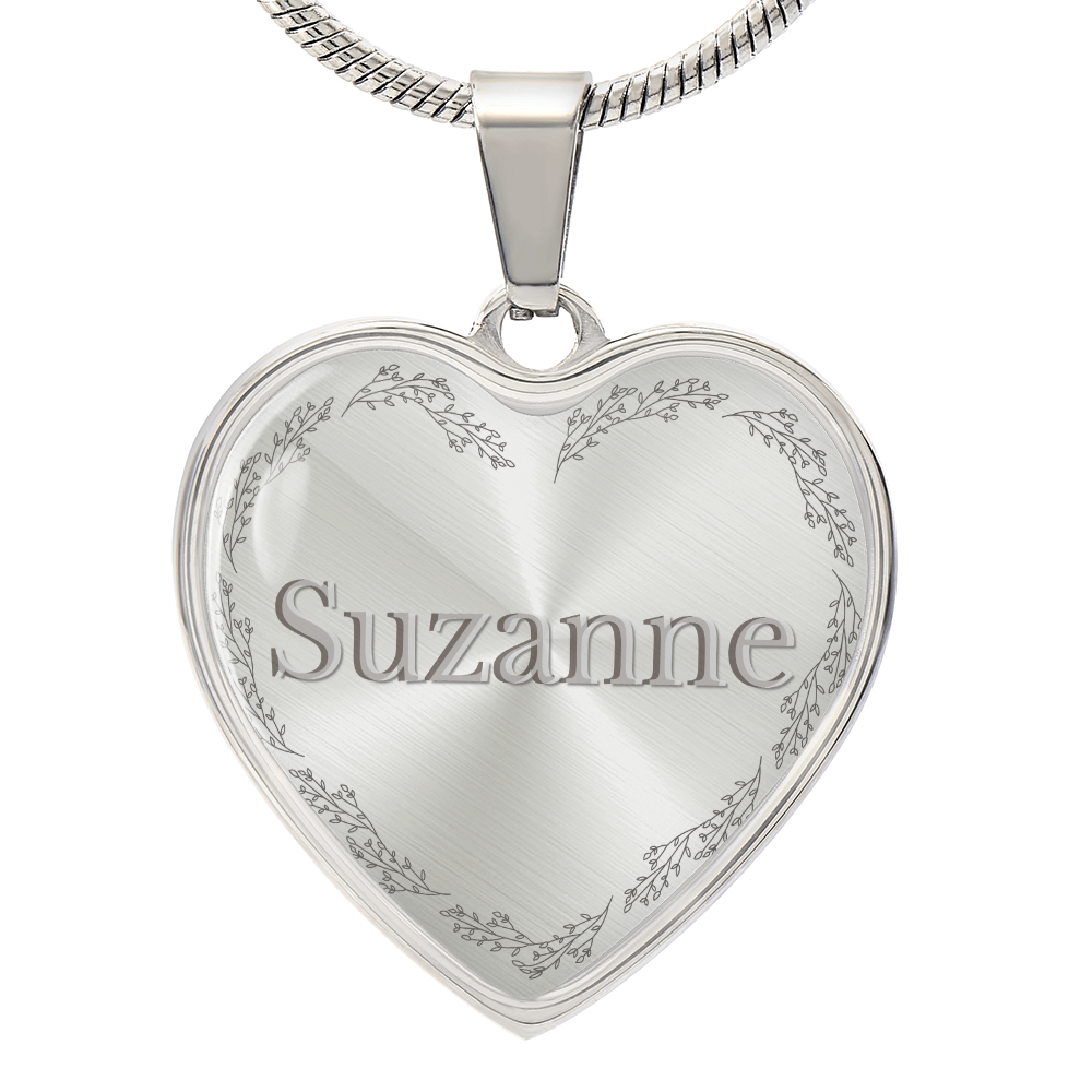 Minimalist Personalized Graphic Heart Necklace – Custom Engraved Name or Initials - Birthday, Graduation, Mother's Day, Anniversary, Sweet 16, First Holy Communication, Wedding Gift or any Occasion Gift