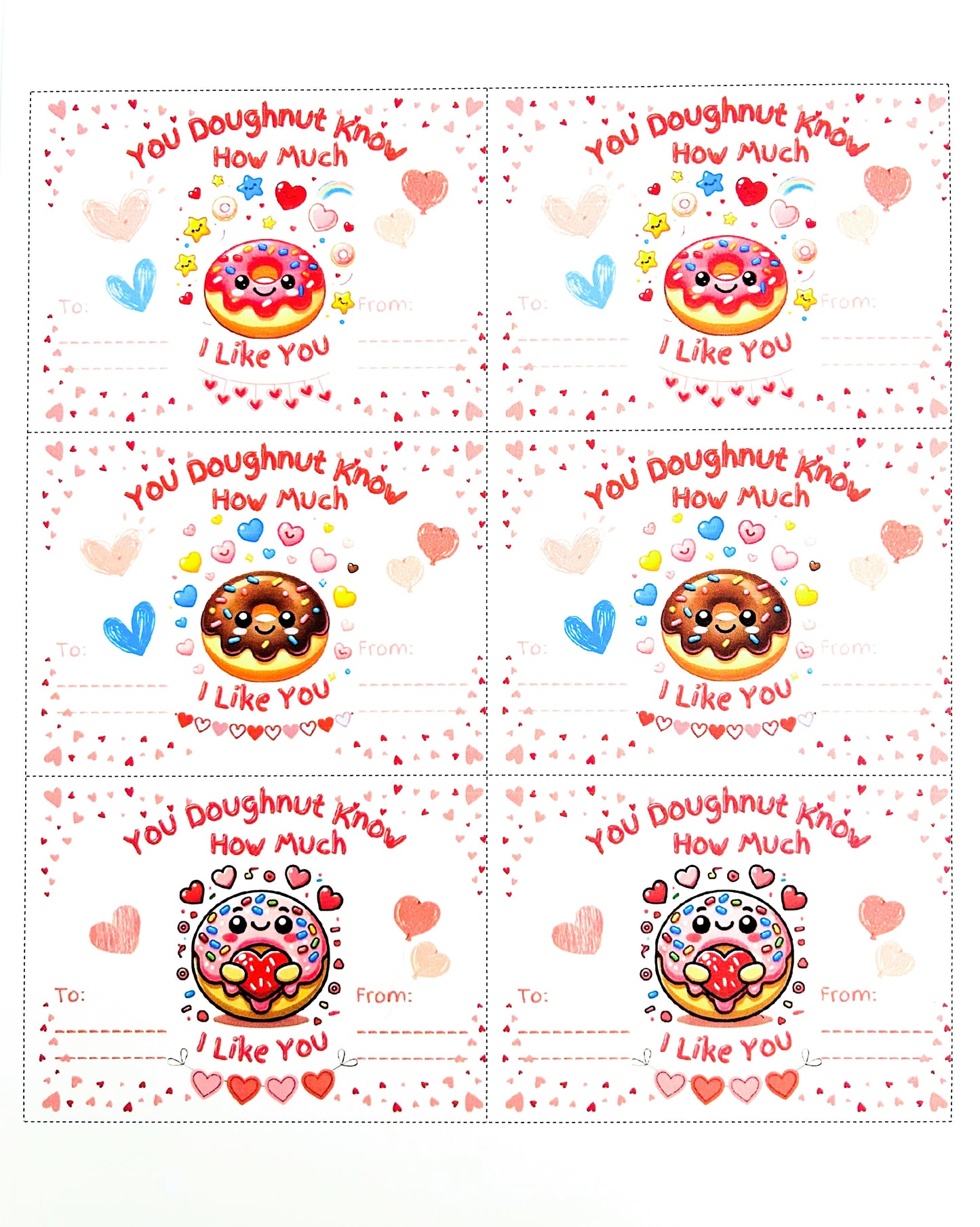 Valentine (Digital) - Cute Doughnut-Themed Valentine