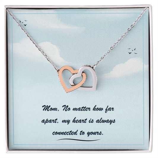 Charming Interlocking Hearts Necklace – A Symbol of Love & Forever Bond for Daughter, Mother, Best Friend, Partner - Perfect for Birthdays, Anniversaries, any occasion gift