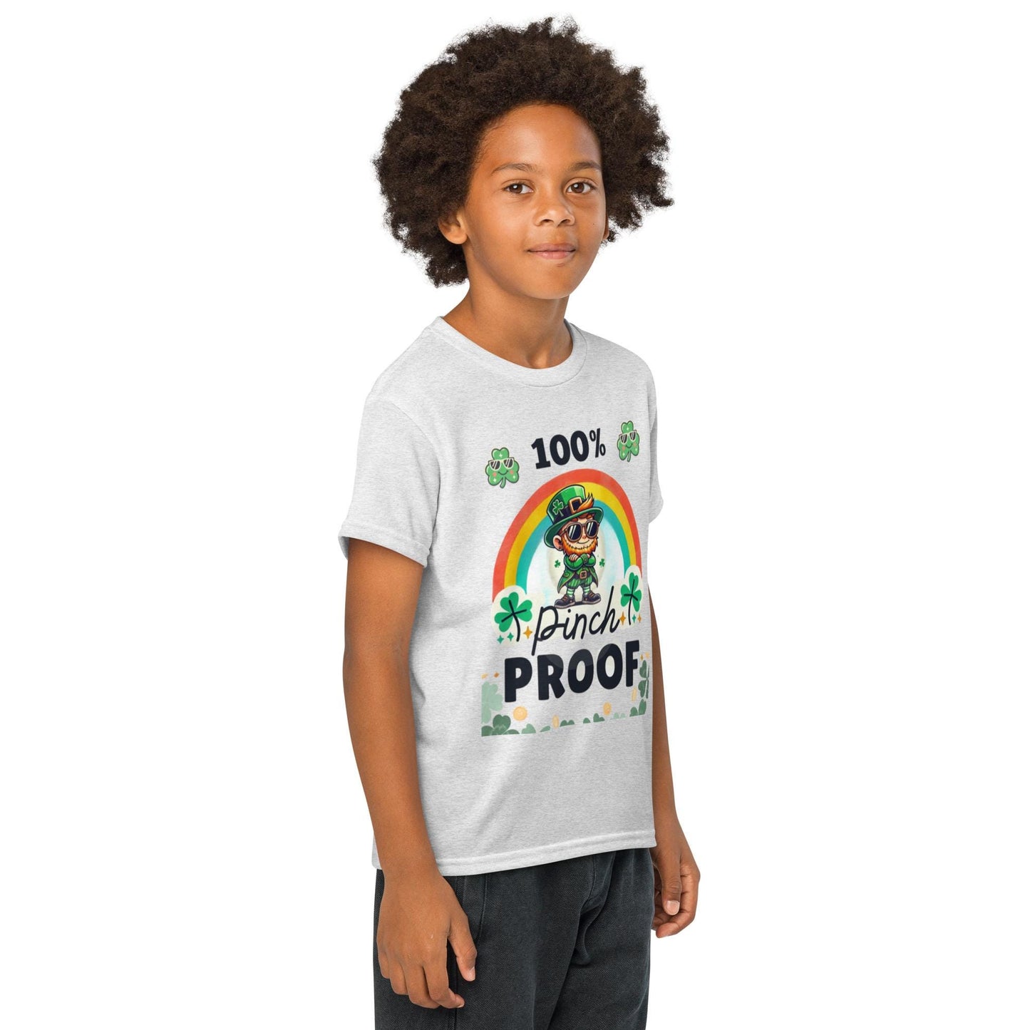 100% Pinch Proof - Cool Leprechaun St. Patrick’s Day Youth T-Shirt