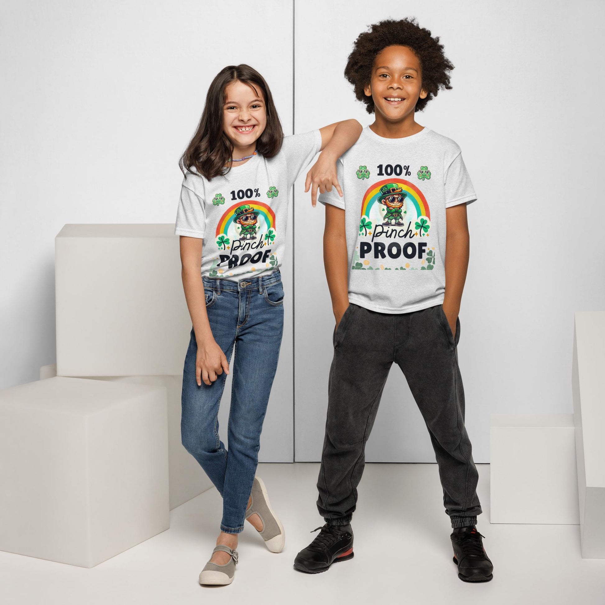 100% Pinch Proof - Cool Leprechaun St. Patrick’s Day Youth T-Shirt